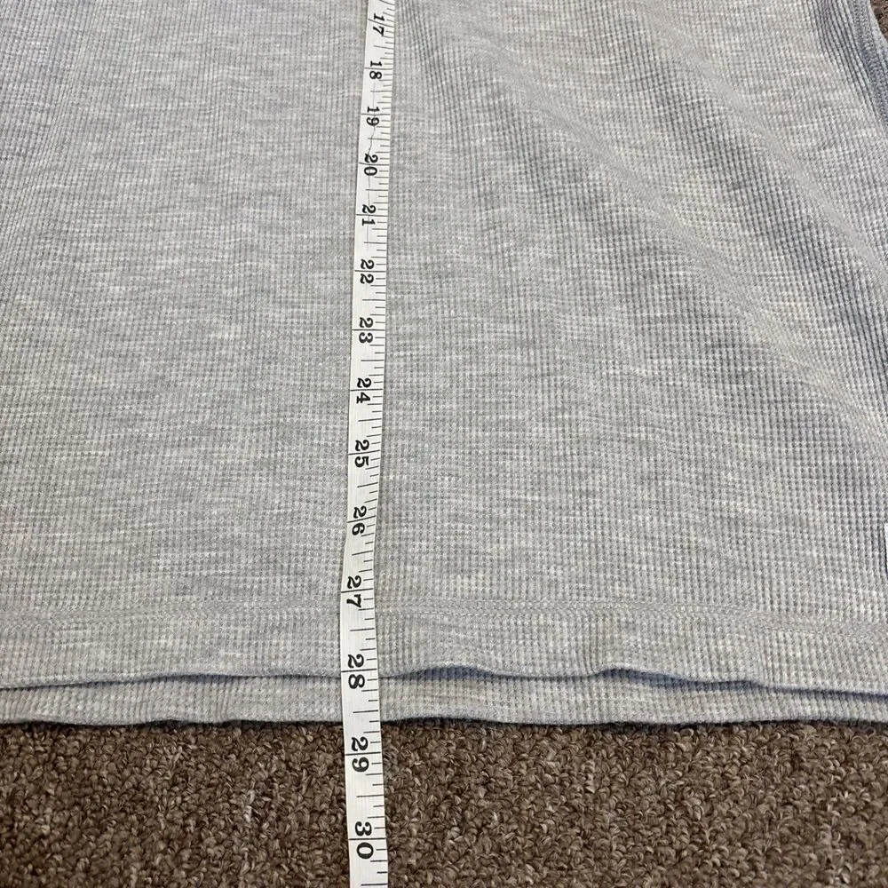 Vuori Shirt Mens Medium Gray Long Sleeve Waffle Knit Crewneck Pullover - Picture 2 of 7